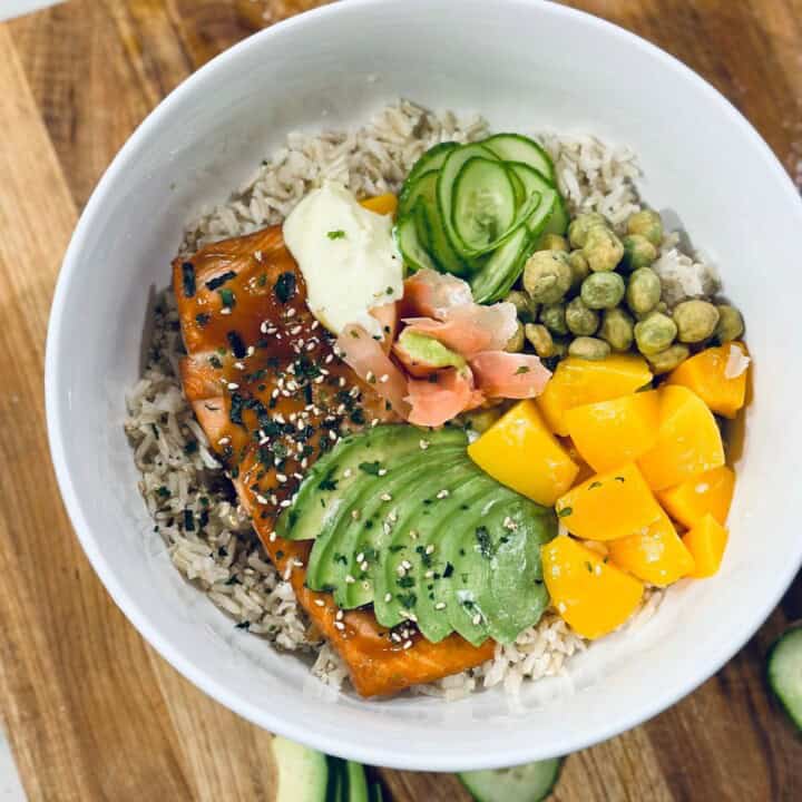 Spicy Salmon bowl.
