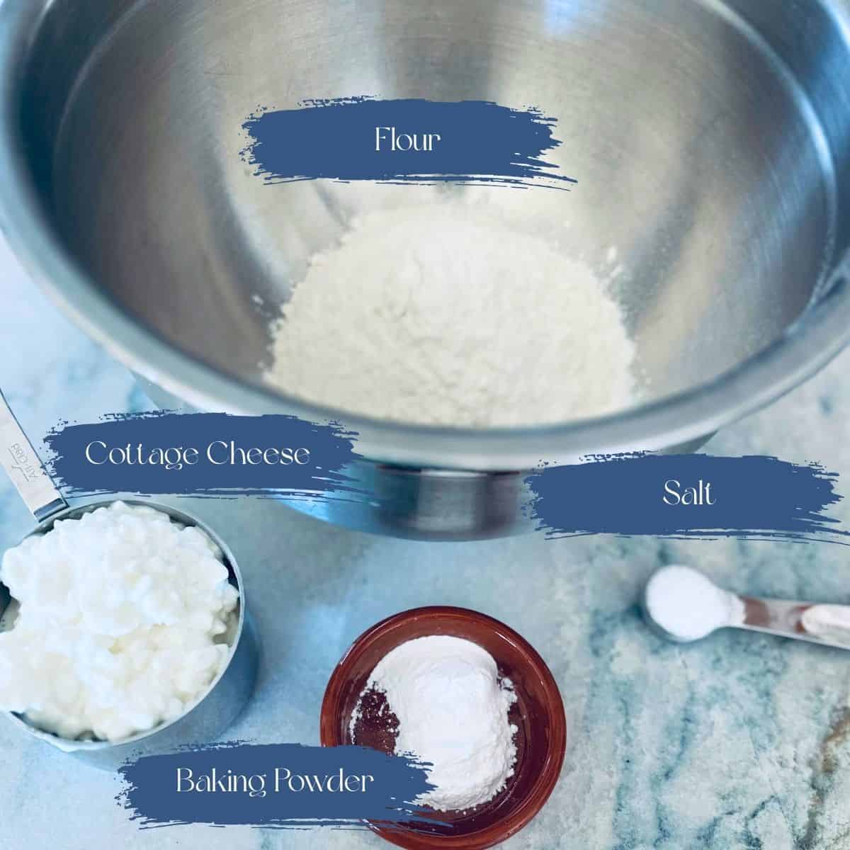 Ingredients for fry bread.