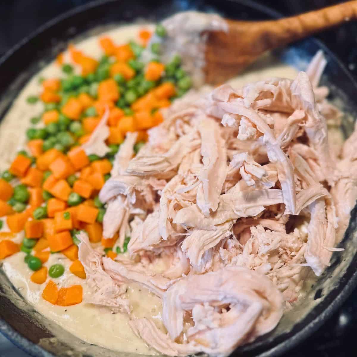 Chicken pot pie filling.
