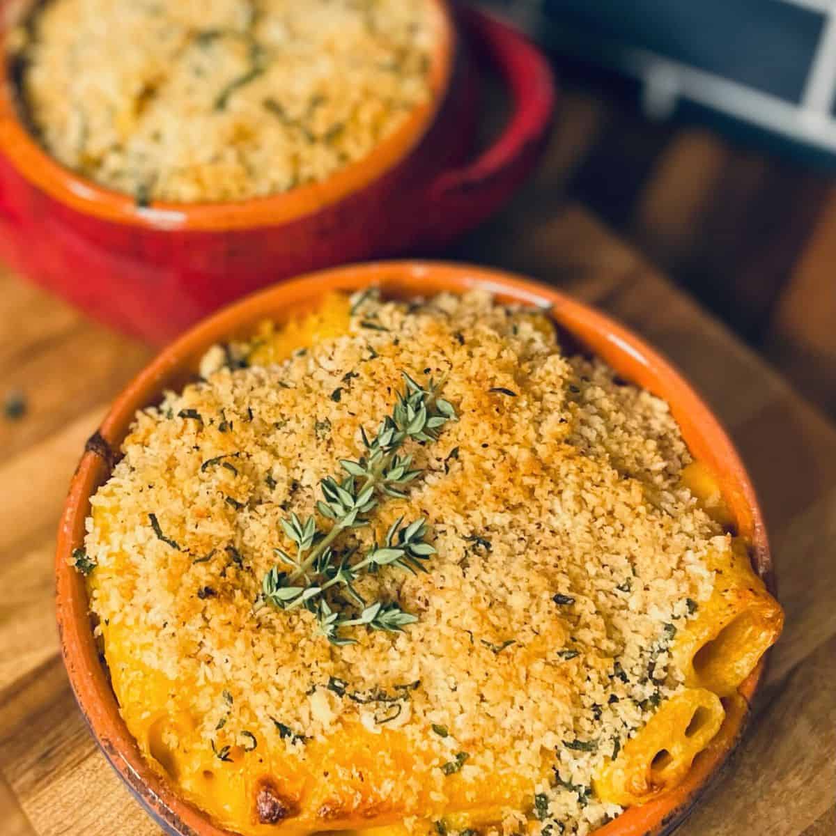 Baked mac and cheese.
